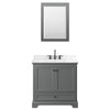 Custom image for Dark Gray with Matte Black Trim / Carrara Cultured Marble, Rectangular Sink / 24