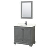Custom image for Dark Gray with Matte Black Trim / Giotto Quartz, Rectangular Sink / 24