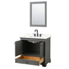 Custom image for Dark Gray with Matte Black Trim / Giotto Quartz, Rectangular Sink / 24