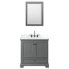 Custom image for Dark Gray with Matte Black Trim / White Cultured Marble, Rectangular Sink / 24