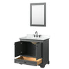 Custom image for Dark Gray with Matte Black Trim / White Cultured Marble, Rectangular Sink / 24