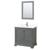 Custom image for Dark Gray with Polished Chrome Trim / Giotto Quartz, Rectangular Sink / 24
