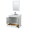 Custom image for White with Matte Black Trim / White Carrara Marble, Rectangular Sink / 24