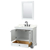 Custom image for White with Matte Black Trim / Giotto Quartz, Rectangular Sink / 24