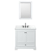 Custom image for White with Matte Black Trim / White Cultured Marble, Rectangular Sink / 24