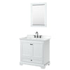 Custom image for White with Matte Black Trim / White Cultured Marble, Rectangular Sink / 24