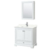 Custom image for White with Polished Chrome Trim / Giotto Quartz, Rectangular Sink / Medicine Cabinet