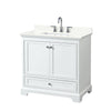 Custom image for White with Polished Chrome Trim / Giotto Quartz, Rectangular Sink / No Mirror
