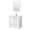 Custom image for White with Polished Chrome Trim / White Quartz, Rectangular Sink / 24