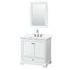 Custom image for White with Polished Chrome Trim / White Quartz, Rectangular Sink / 24