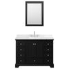Custom image for Dark Espresso with Polished Chrome Trim / Carrara Cultured Marble, Rectangular Sink / Medicine Cabinet