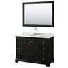 Custom image for Dark Espresso with Polished Chrome Trim / White Carrara Marble, Oval Sink / 46