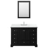 Custom image for Dark Espresso with Polished Chrome Trim / White Cultured Marble, Rectangular Sink / Medicine Cabinet