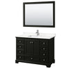 Custom image for Dark Espresso with Polished Chrome Trim / White Quartz, Rectangular Sink / 46