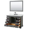 Custom image for Dark Gray with Matte Black Trim / White Carrara Marble, Oval Sink / 46