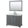 Custom image for Dark Gray with Matte Black Trim / White Carrara Marble, Oval Sink / 46