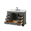 Custom image for Dark Gray with Matte Black Trim / White Carrara Marble, Oval Sink / No Mirror