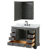 Custom image for Dark Gray with Matte Black Trim / White Carrara Marble, Rectangular Sink / Medicine Cabinet