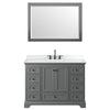 Custom image for Dark Gray with Matte Black Trim / White Cultured Marble, Rectangular Sink / 46