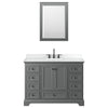 Custom image for Dark Gray with Matte Black Trim / White Cultured Marble, Rectangular Sink / Medicine Cabinet