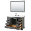 Custom image for Dark Gray with Matte Black Trim / White Quartz, Rectangular Sink / 46