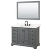 Custom image for Dark Gray with Matte Black Trim / White Quartz, Rectangular Sink / 46