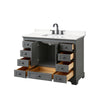 Custom image for Dark Gray with Matte Black Trim / White Quartz, Rectangular Sink / No Mirror