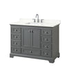 Custom image for Dark Gray with Polished Chrome Trim / Giotto Quartz, Rectangular Sink / No Mirror