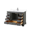 Custom image for Dark Gray with Polished Chrome Trim / White Cultured Marble, Rectangular Sink / No Mirror