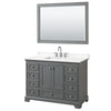 Custom image for Dark Gray with Polished Chrome Trim / White Quartz, Rectangular Sink / 46