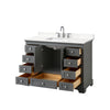 Custom image for Dark Gray with Polished Chrome Trim / White Quartz, Rectangular Sink / No Mirror