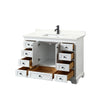 Custom image for White with Matte Black Trim / Giotto Quartz, Rectangular Sink / No Mirror