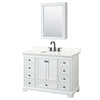 Custom image for White with Matte Black Trim / Giotto Quartz, Rectangular Sink / Medicine Cabinet