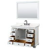 Custom image for White with Matte Black Trim / White Quartz, Rectangular Sink / 46
