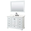Custom image for White with Matte Black Trim / White Quartz, Rectangular Sink / 46