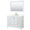 Custom image for White with Polished Chrome Trim / Giotto Quartz, Rectangular Sink / 46