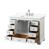 Custom image for White with Polished Chrome Trim / Giotto Quartz, Rectangular Sink / No Mirror