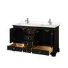 Custom image for Dark Espresso with Polished Chrome Trim / Carrara Cultured Marble, Rectangular Sink / No Mirror