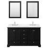 Custom image for Dark Espresso with Polished Chrome Trim / Carrara Cultured Marble, Rectangular Sink / 24