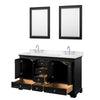 Custom image for Dark Espresso with Polished Chrome Trim / Carrara Cultured Marble, Rectangular Sink / 24