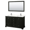 Custom image for Dark Espresso with Polished Chrome Trim / Giotto Quartz, Rectangular Sink / 58