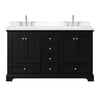 Custom image for Dark Espresso with Polished Chrome Trim / White Cultured Marble, Rectangular Sink / No Mirror