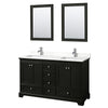Custom image for Dark Espresso with Polished Chrome Trim / White Quartz, Rectangular Sink / 24