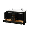 Custom image for Dark Espresso with Polished Chrome Trim / White Quartz, Rectangular Sink / No Mirror