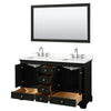 Custom image for Dark Espresso with Polished Chrome Trim / White Quartz, Rectangular Sink / 58