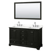 Custom image for Dark Espresso with Polished Chrome Trim / White Quartz, Rectangular Sink / 58