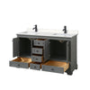 Custom image for Dark Gray with Matte Black Trim / Carrara Cultured Marble, Rectangular Sink / No Mirror