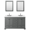 Custom image for Dark Gray with Matte Black Trim / Carrara Cultured Marble, Rectangular Sink / 24
