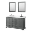 Custom image for Dark Gray with Matte Black Trim / Carrara Cultured Marble, Rectangular Sink / 24