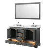 Custom image for Dark Gray with Matte Black Trim / Carrara Cultured Marble, Rectangular Sink / 58